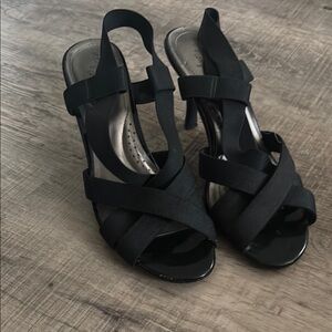 Dexflex Comfort Black Strappy Heels